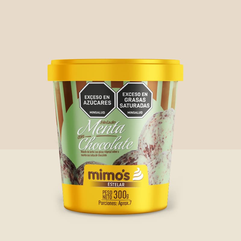 Medio Litro Helado Estelar Menta Chocolate