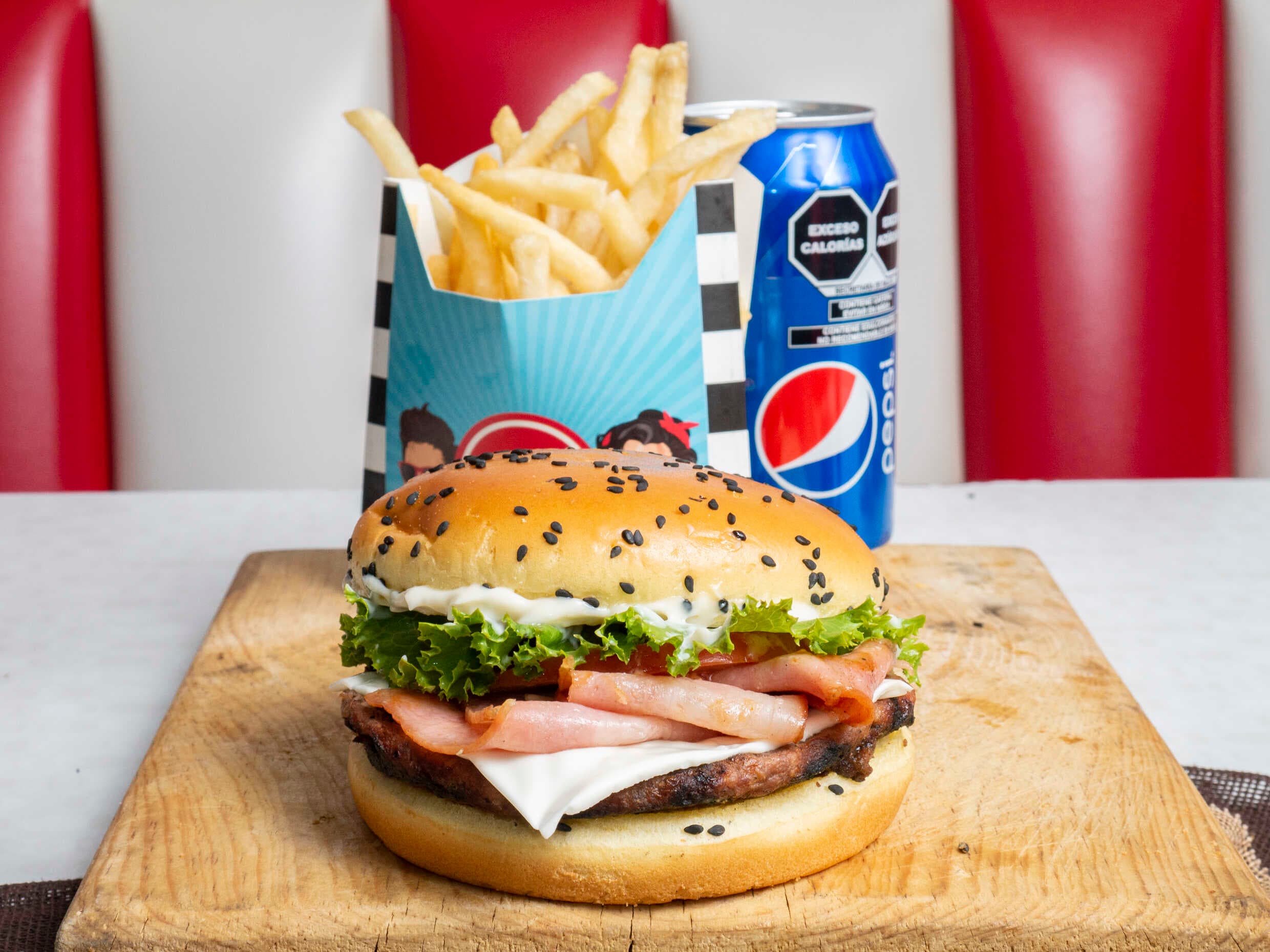 Combo Hamburguesa Philadelphia Sencilla