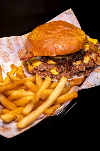 Rustys Bacon Double Smash Burguer