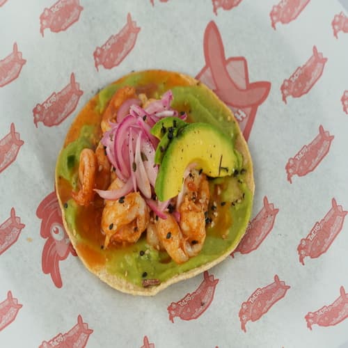 Tostada Camarones a la Diabla