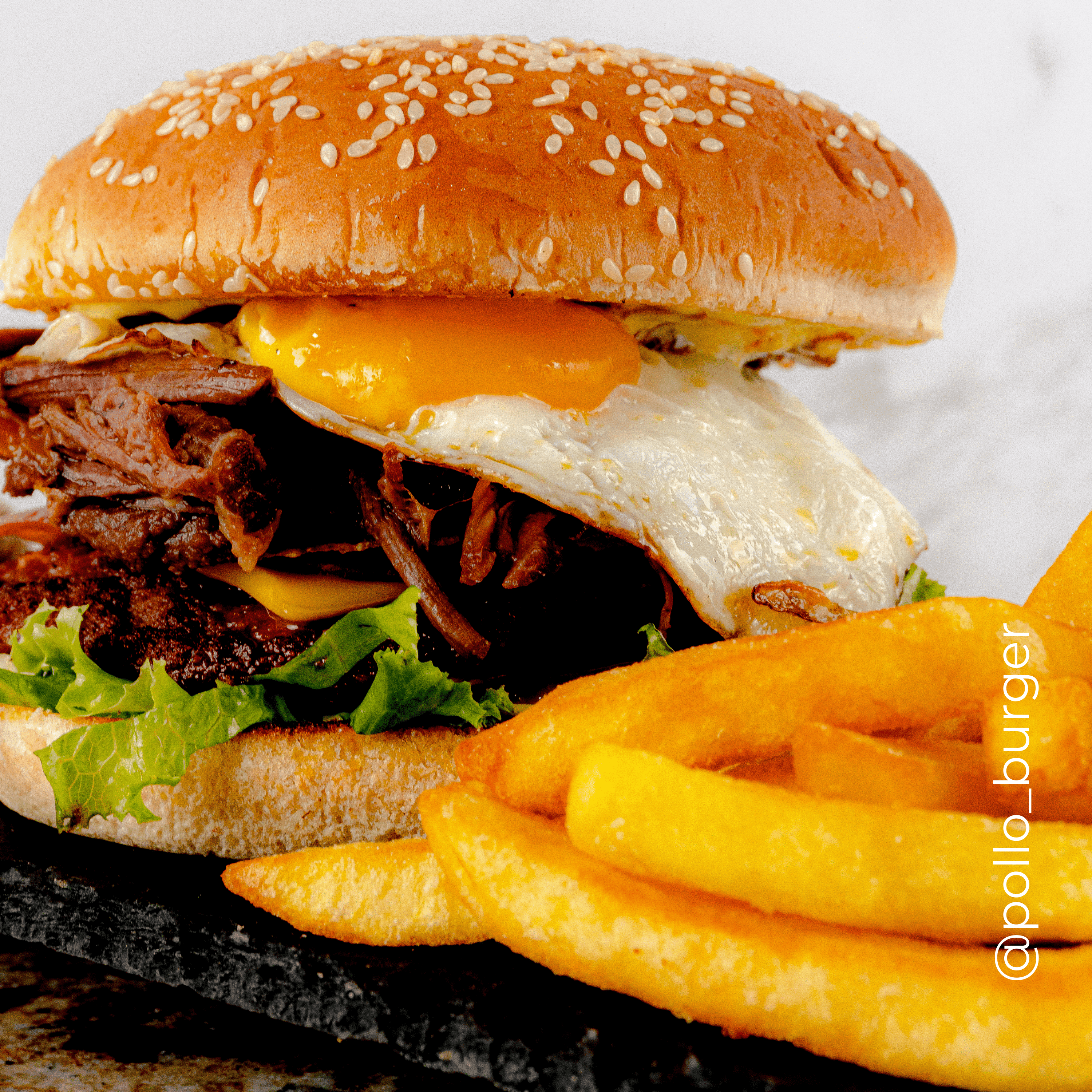 Hamburguesa de la Casa + Papas