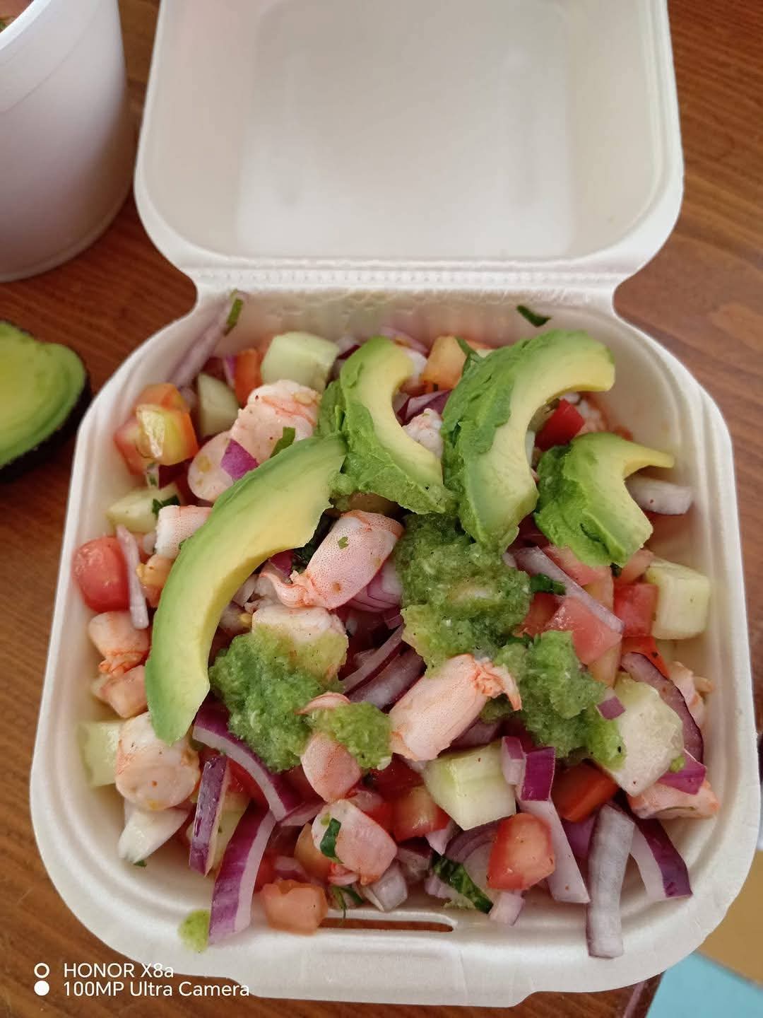 Ceviche de Pescado con Camarón Litro