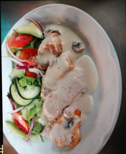 Combo-Pechuga rellena a la Crema de Champiñones