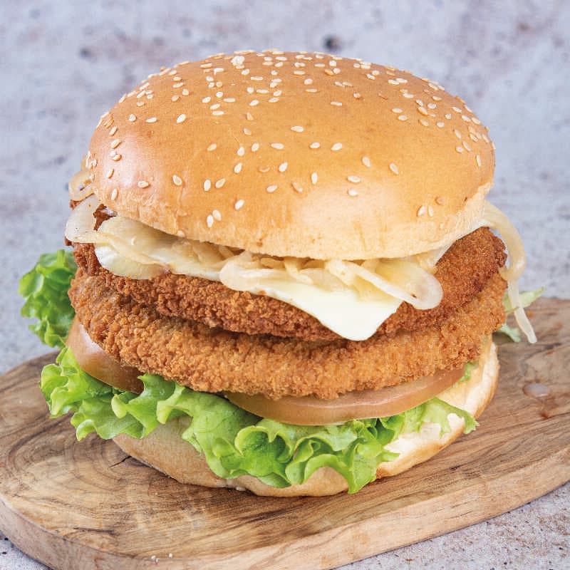 Hamburguesa de Doble Pollo Apanado Especial