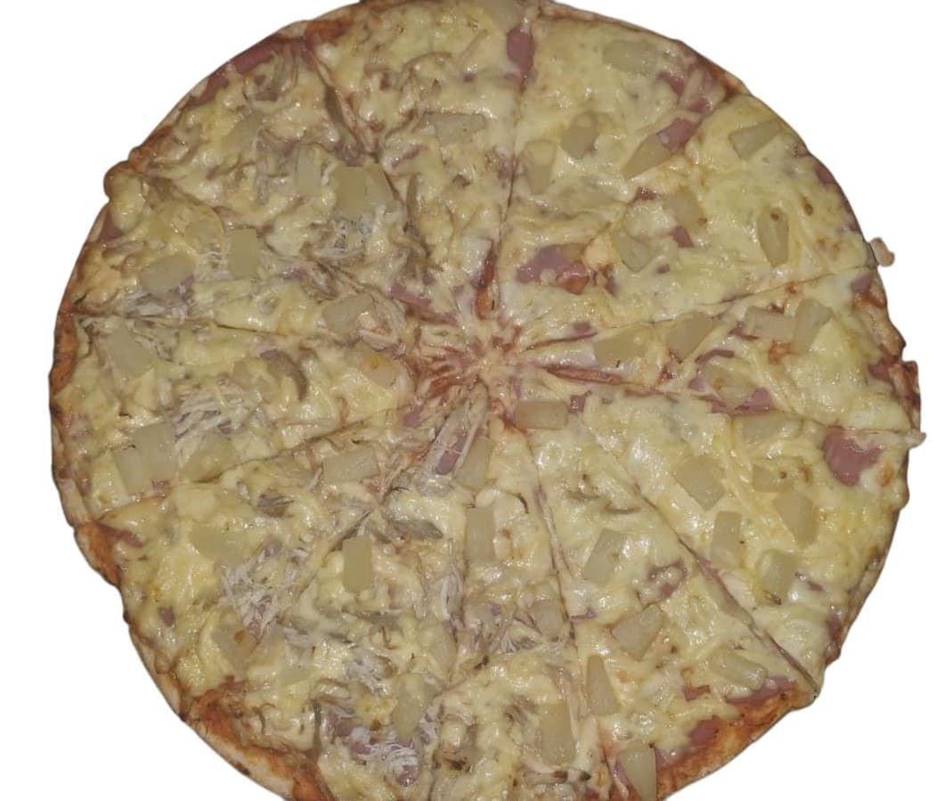 Pizza Hawaiana + Pan con Ajo
