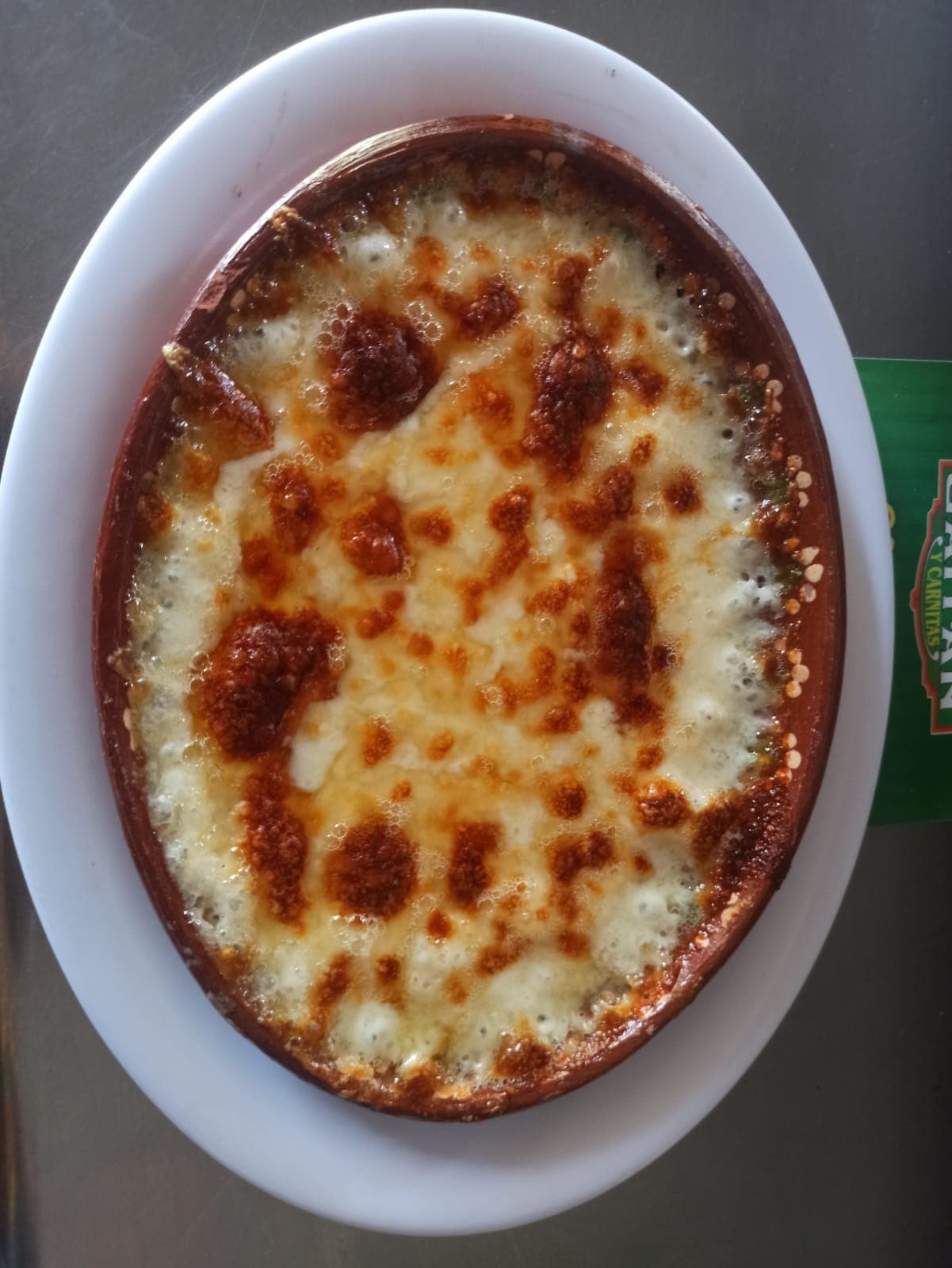 Queso Fundido Mixto Champiñones y Chorizo