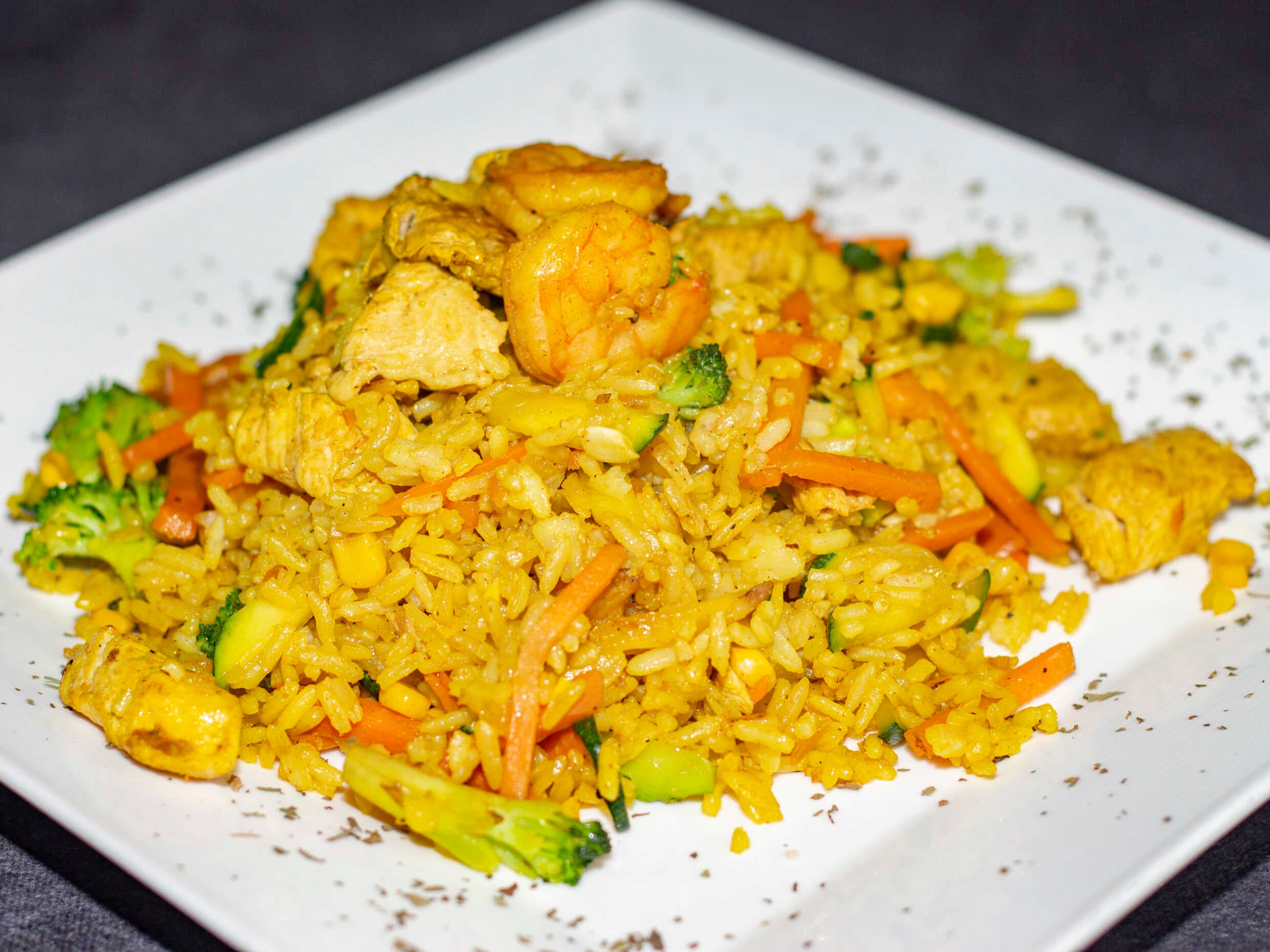 Arroz Triple Thai al Curry