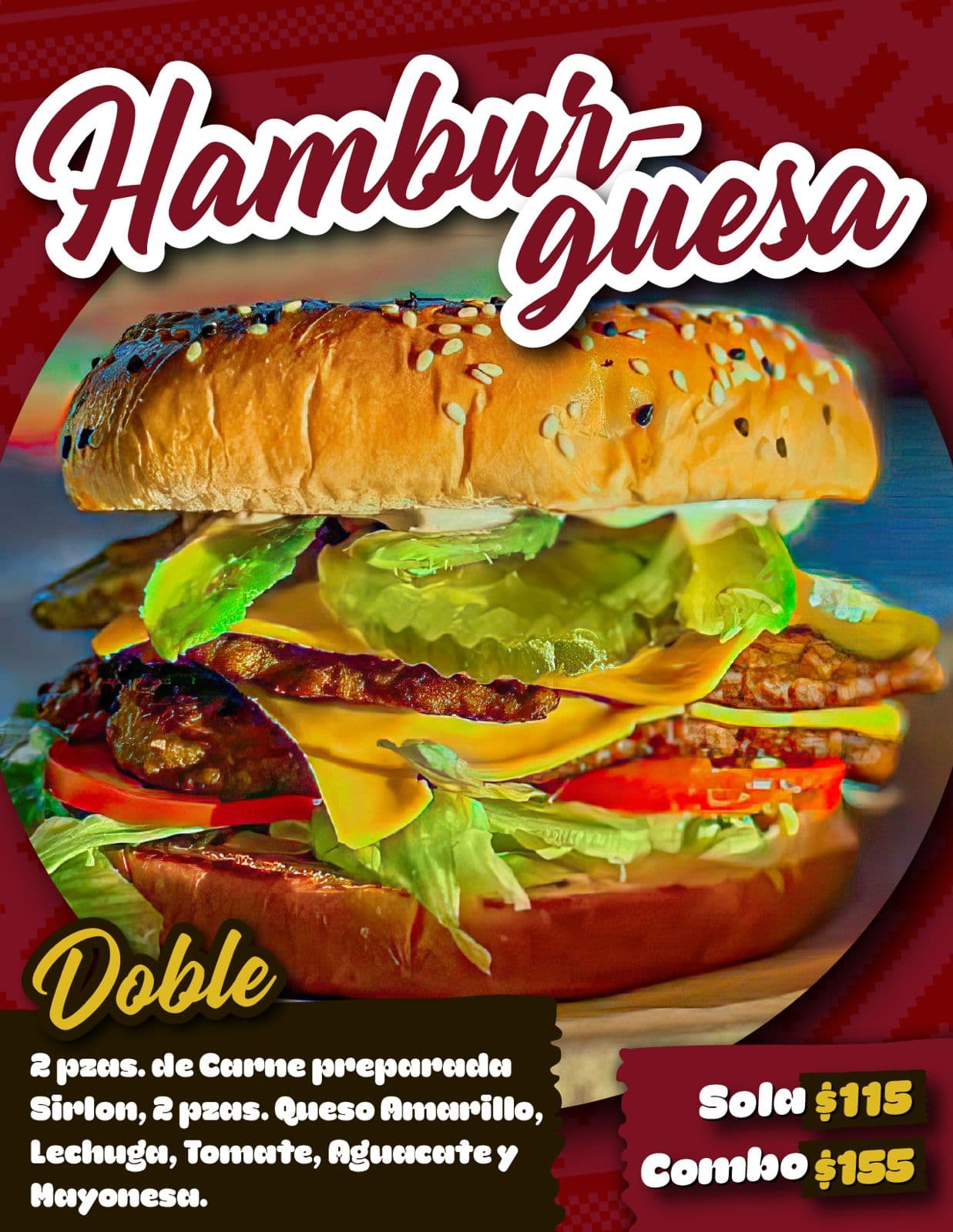 Combo Hamburguesa Doble
