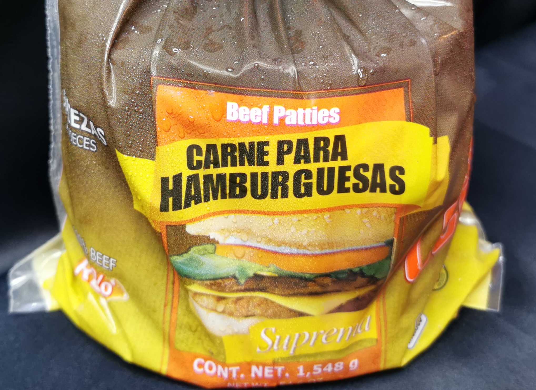 Carne p/Hamburguesa Suprema C/9 Pza 1.5kg