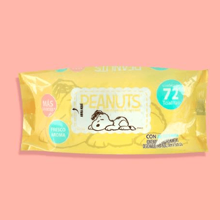 Toallitas Peanuts para Bebé 72 Toallitas