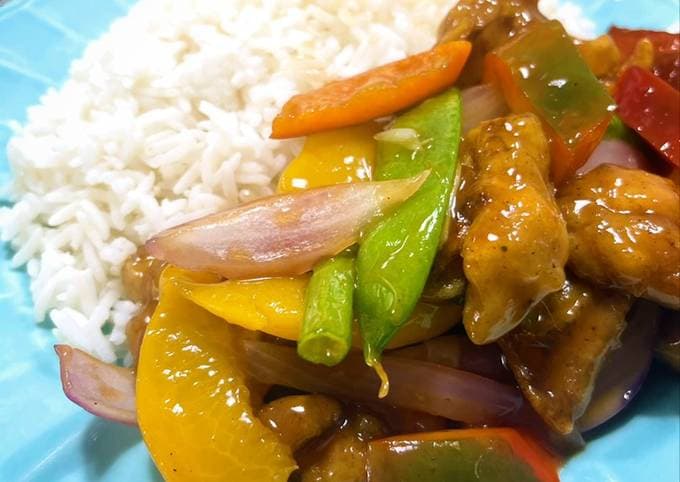 Menú Pollo con Durazno