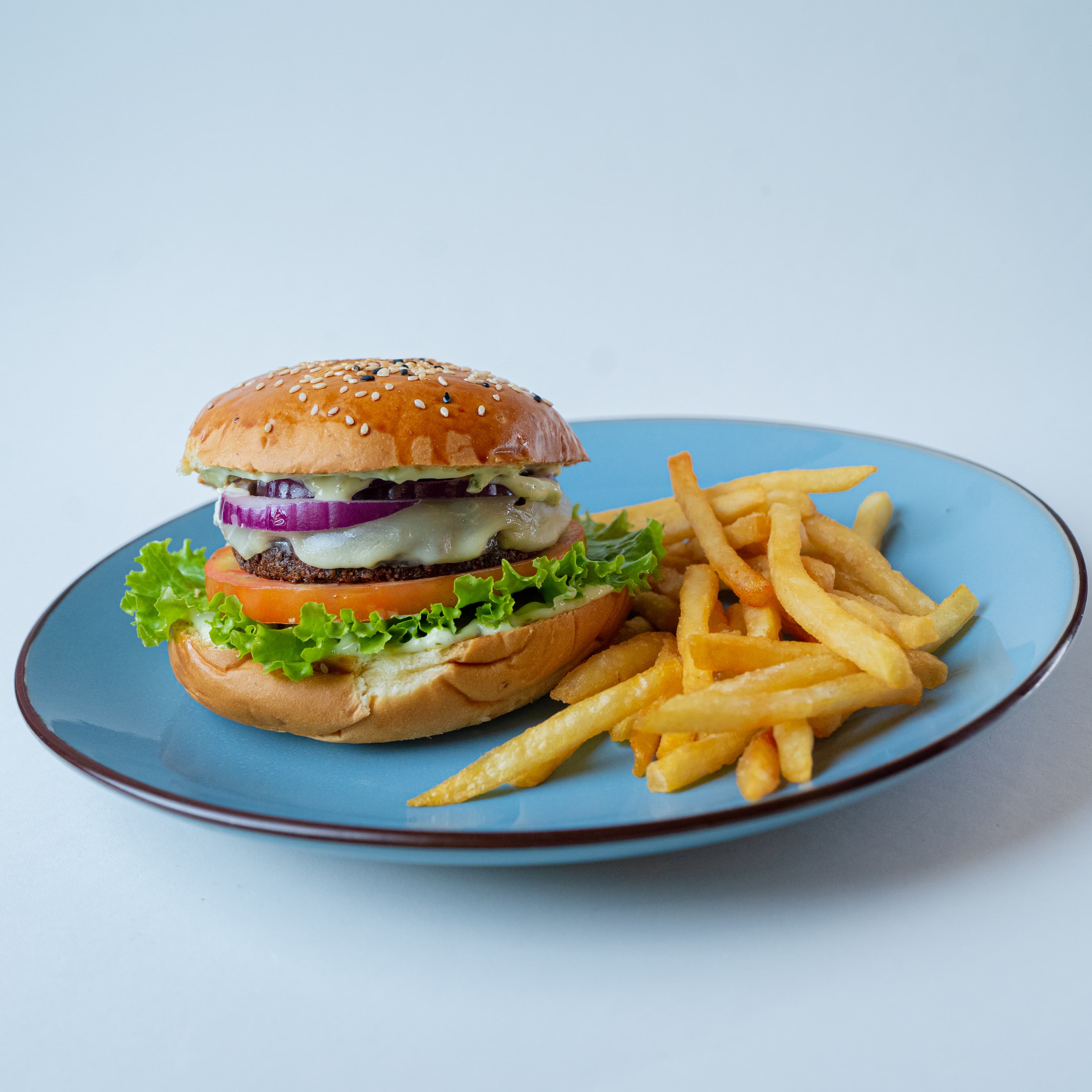 Cheesy Veggie Burger