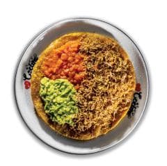 Patacón con carne
