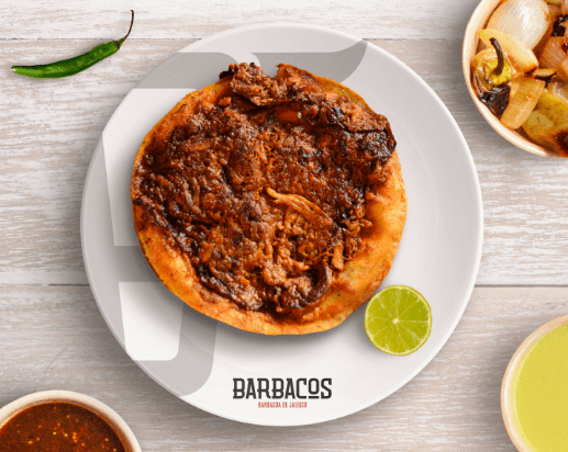 Taco de Barbacoa Volteado