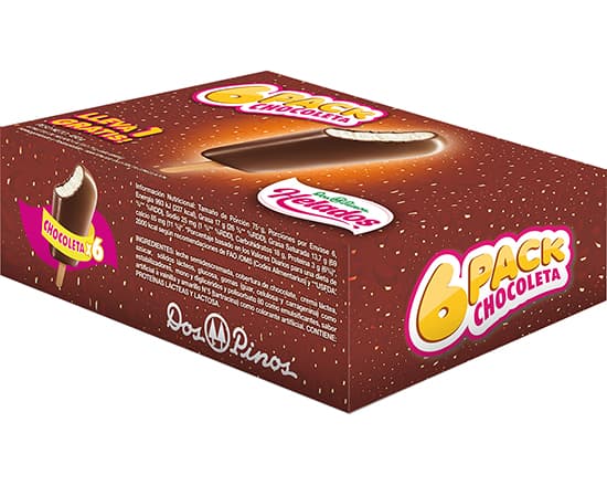 6 Pack Paleta Chocoleta 75g