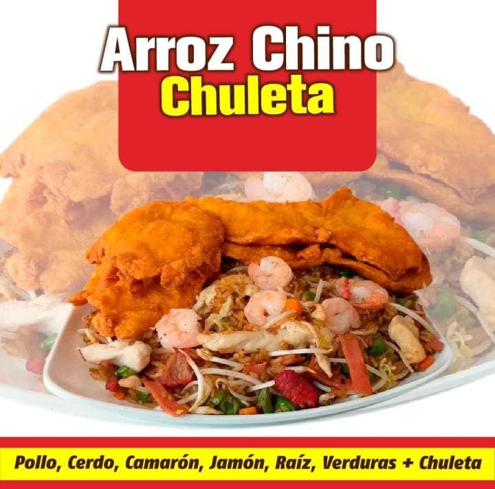 Arroz Chino 3 Personas con Chuleta o Costilla