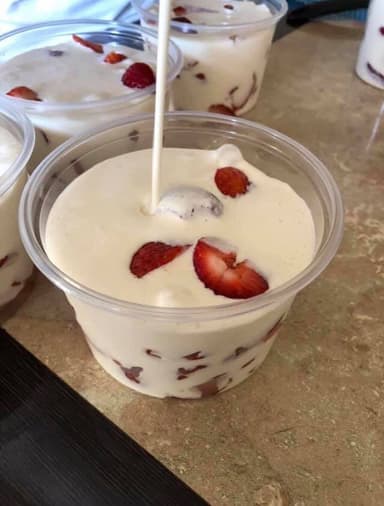 Fresas con Crema Congeladas