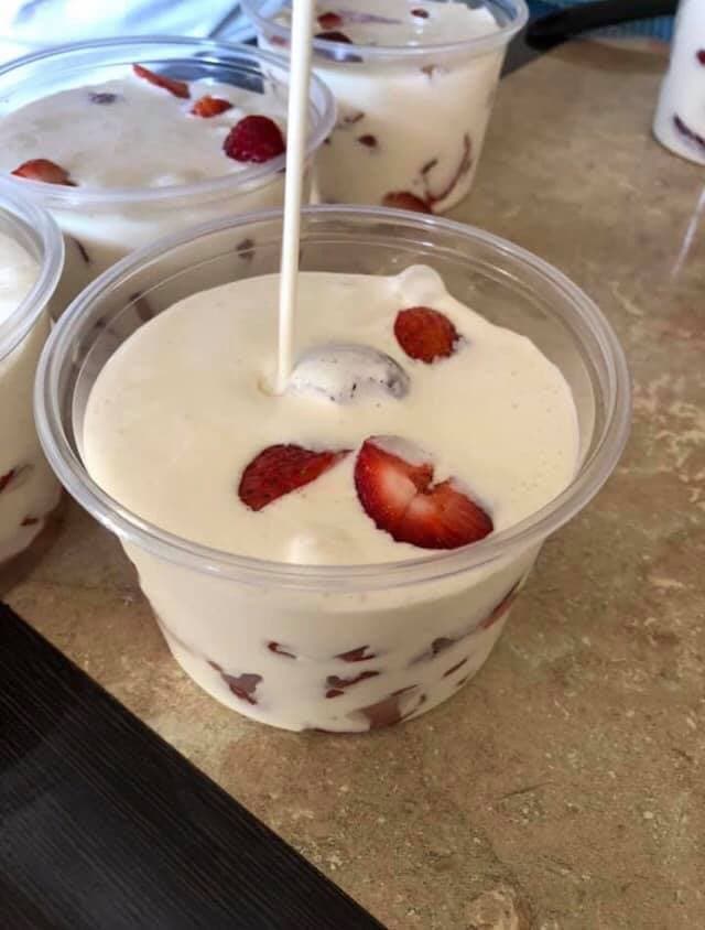Fresas con Crema Congeladas