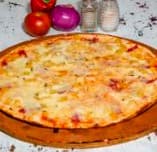 Pizza de jamon y piña con doble queso 8 porciones