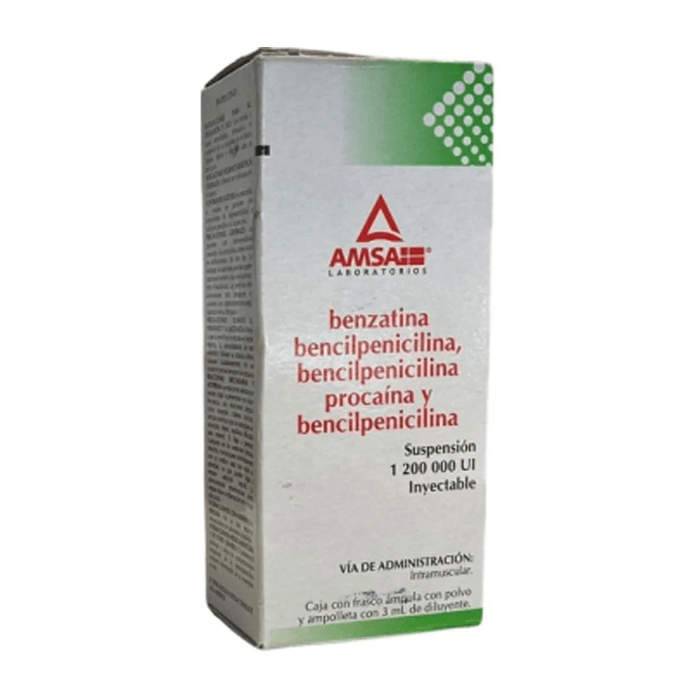 BENCILPENICILINA BENZATINA COMB INY 1200000 UI C/1 (AMSA)