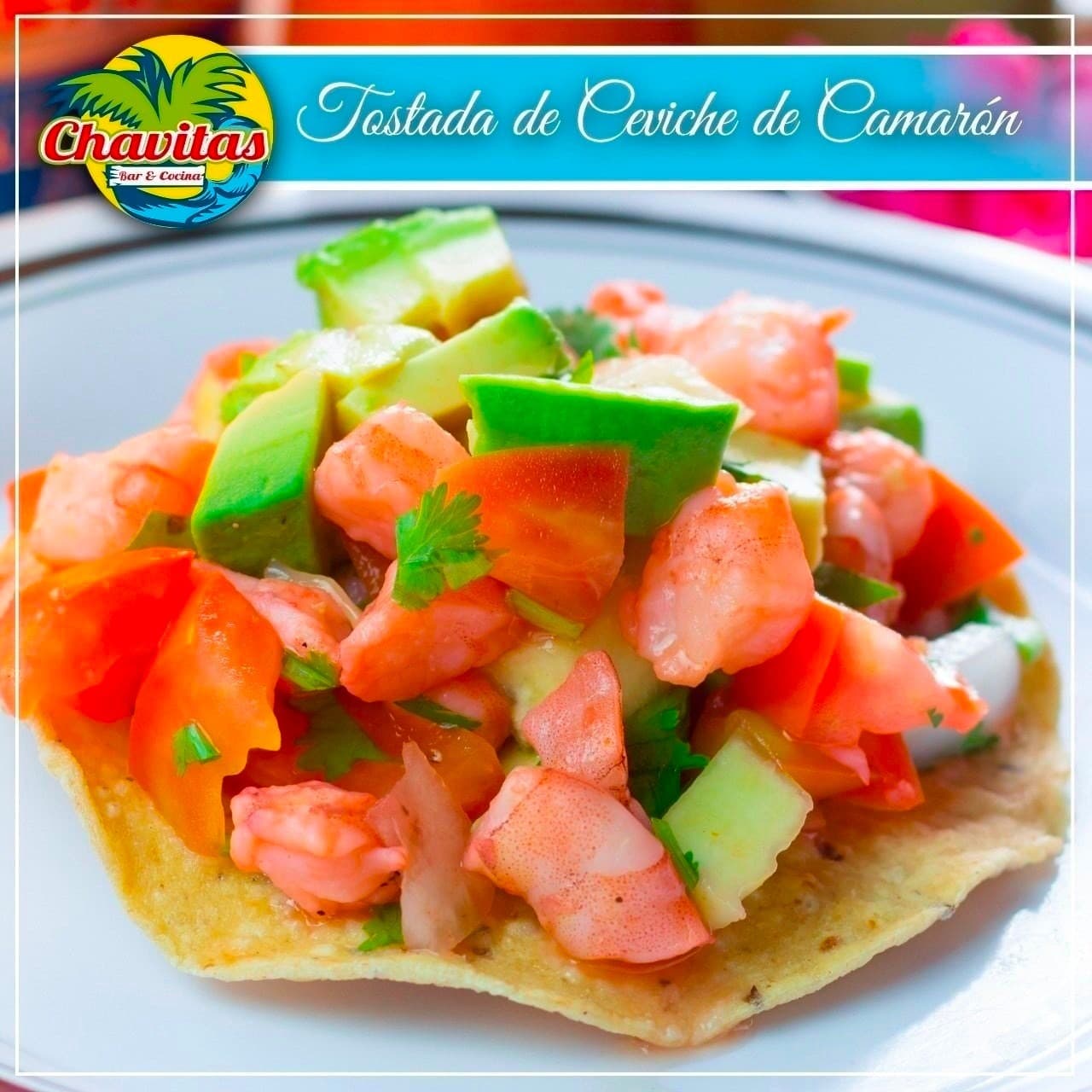 Tostada ceviche de pescado