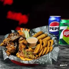 Charola Poker Sampler + Refresco.