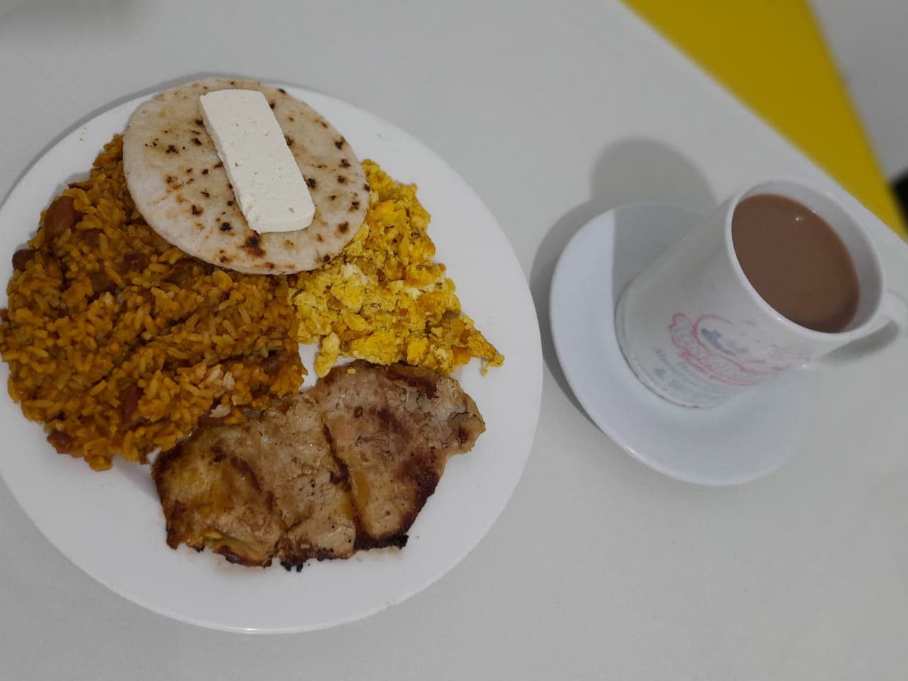 calentado con carne