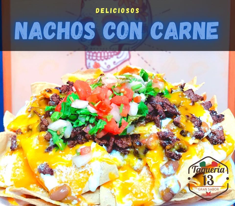 Nachos con Bistec.