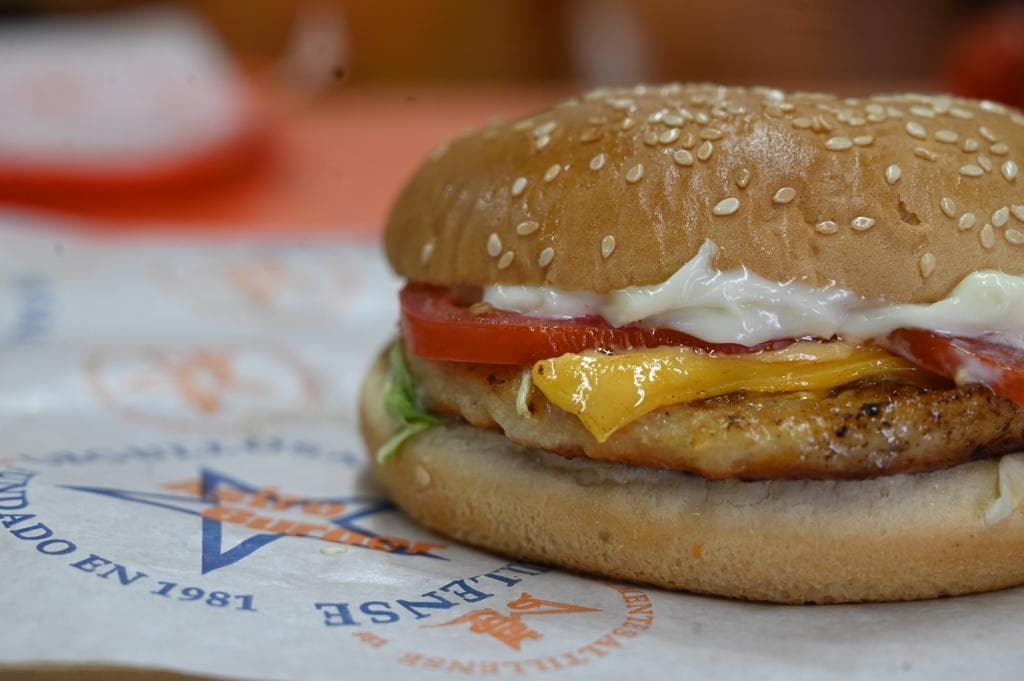 Hamburguesa de Pollo.