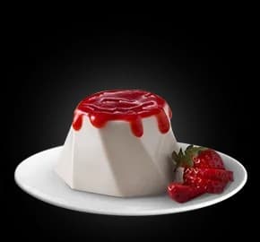 Panna Cotta jarabe de fresa