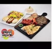 Combo Parrilla Mixta + Jugo del Dia + Postre