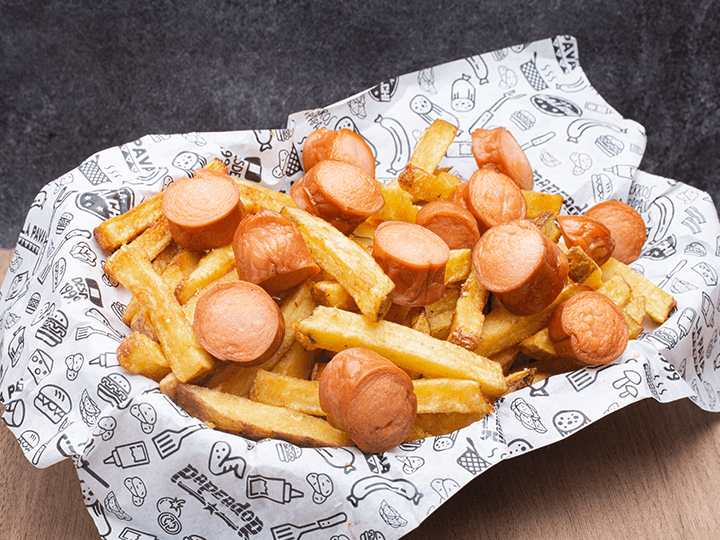 Pa - Salchipapa Frankfurter La de Barril