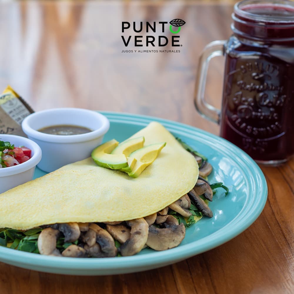 Omelette con Pimiento, Espinaca y Champiñon