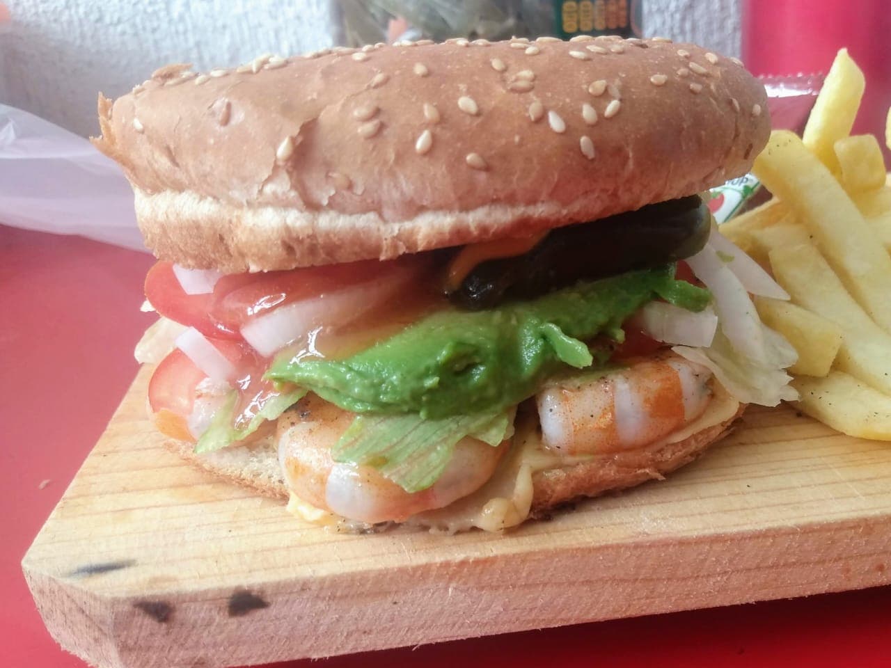 Hamburguesa de camaron