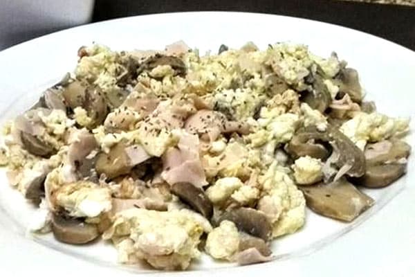 Claras con Champiñones