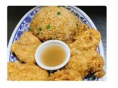 Arroz Chaufa y Chicharrón de Pollo