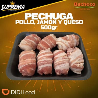 Pechuga con Tocino, Jamón y Queso 500 gr