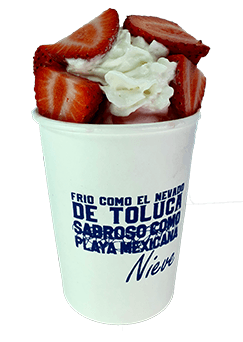 Nieve Fresas con Crema