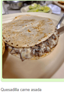 Quesadilla de carne asada