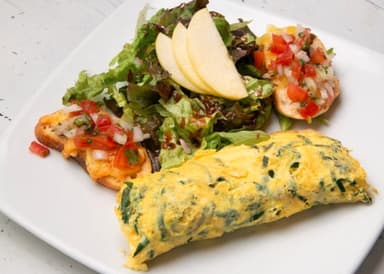 Omelette de Espinacas con Queso de Cabra