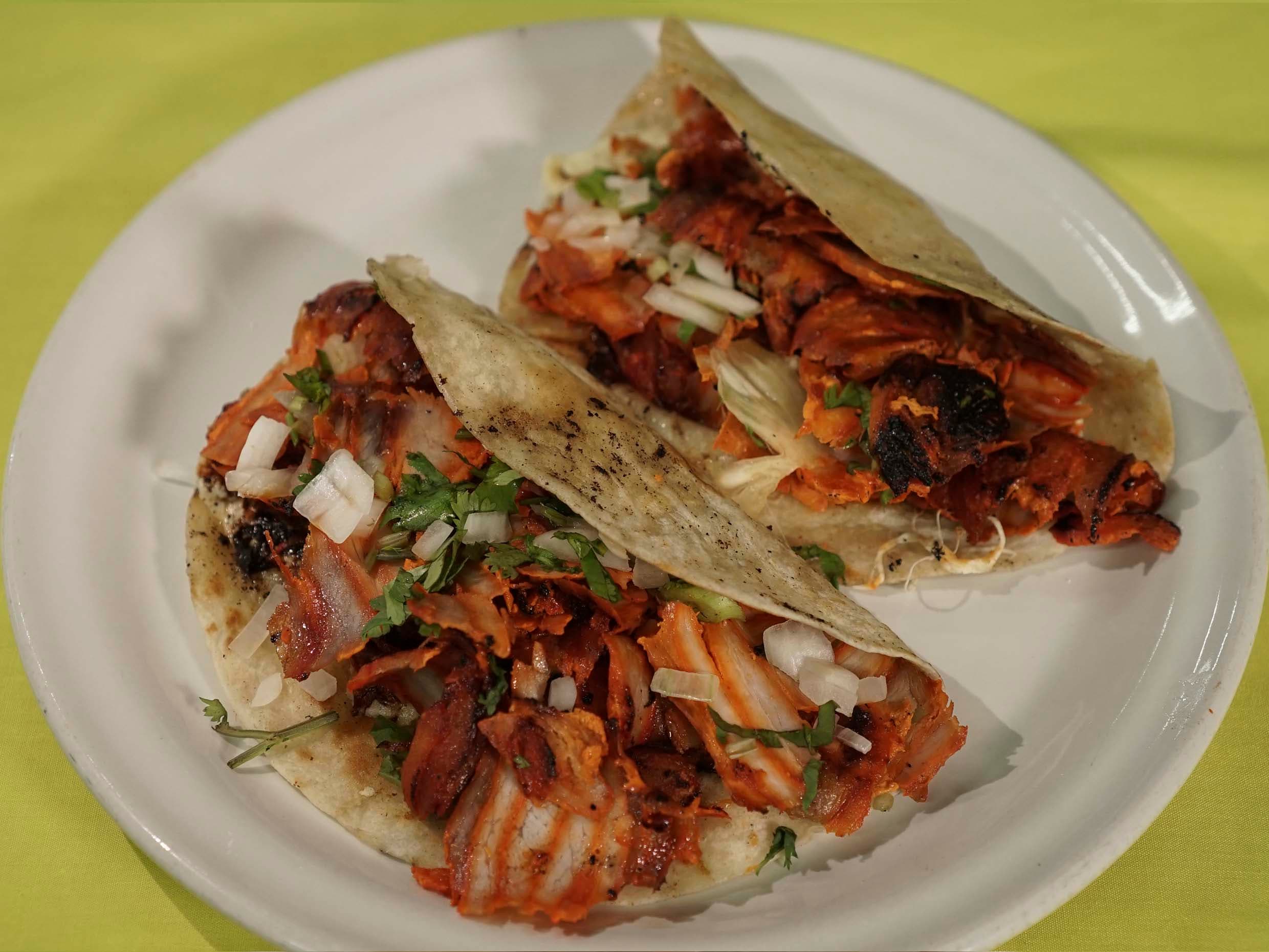 Tacos al Pastor con Queso