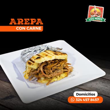 Arepa con una Sola Carne