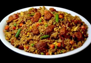 Arroz frito con lechon