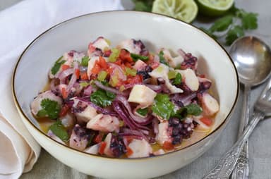Tostada Ceviche de Pulpo
