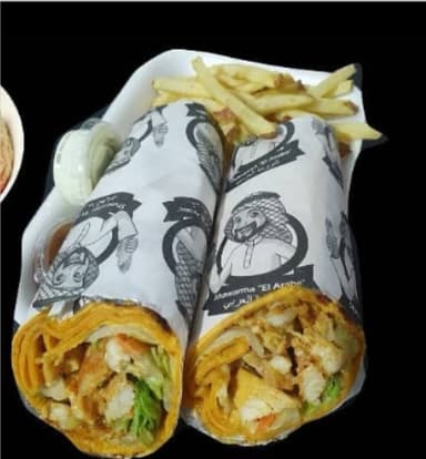 2 Shawarmas de Pollo y 2 Coca Cola 500 ml