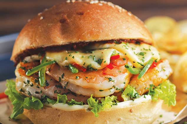 Hamburguesa Camarones