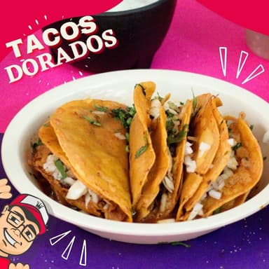 Taco Dorado de Birria Bañado con Consomé