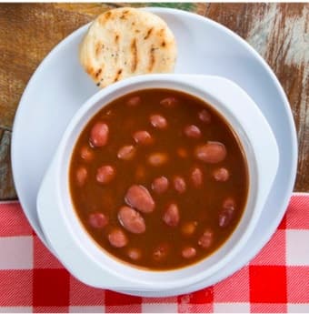 Porción de frijol para 2