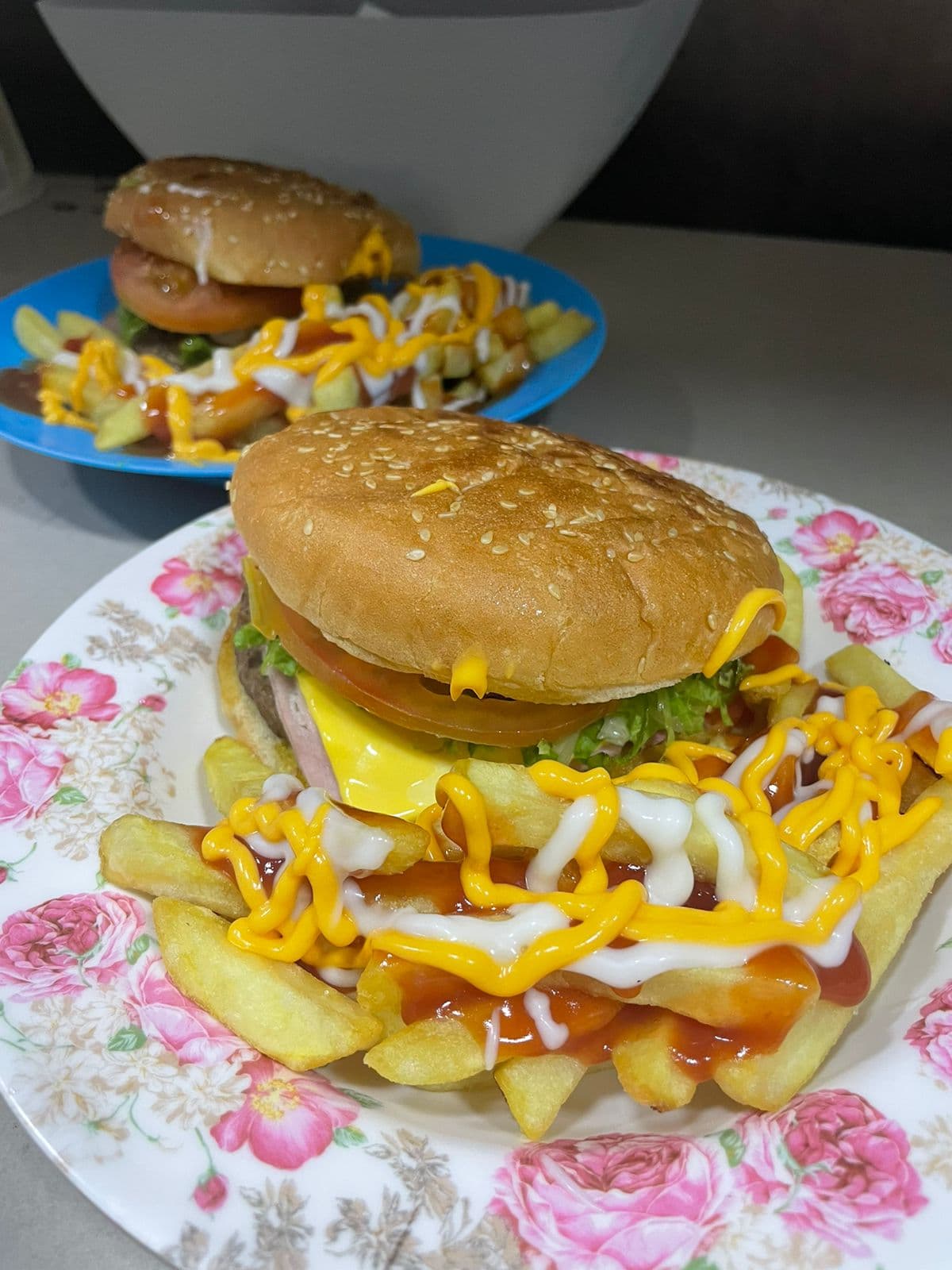 Hamburguesa Sencilla + Papas Fritas