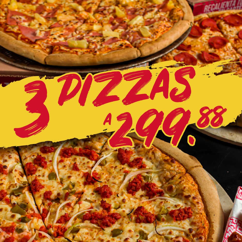 3 Pizzas por Precio ESPECIAL 🤩🍕🍕🍕🌟